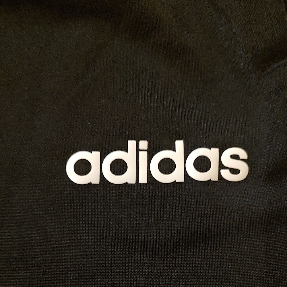 Adidas Men's Black Joggers with White Stripes - Picture 3 of 5